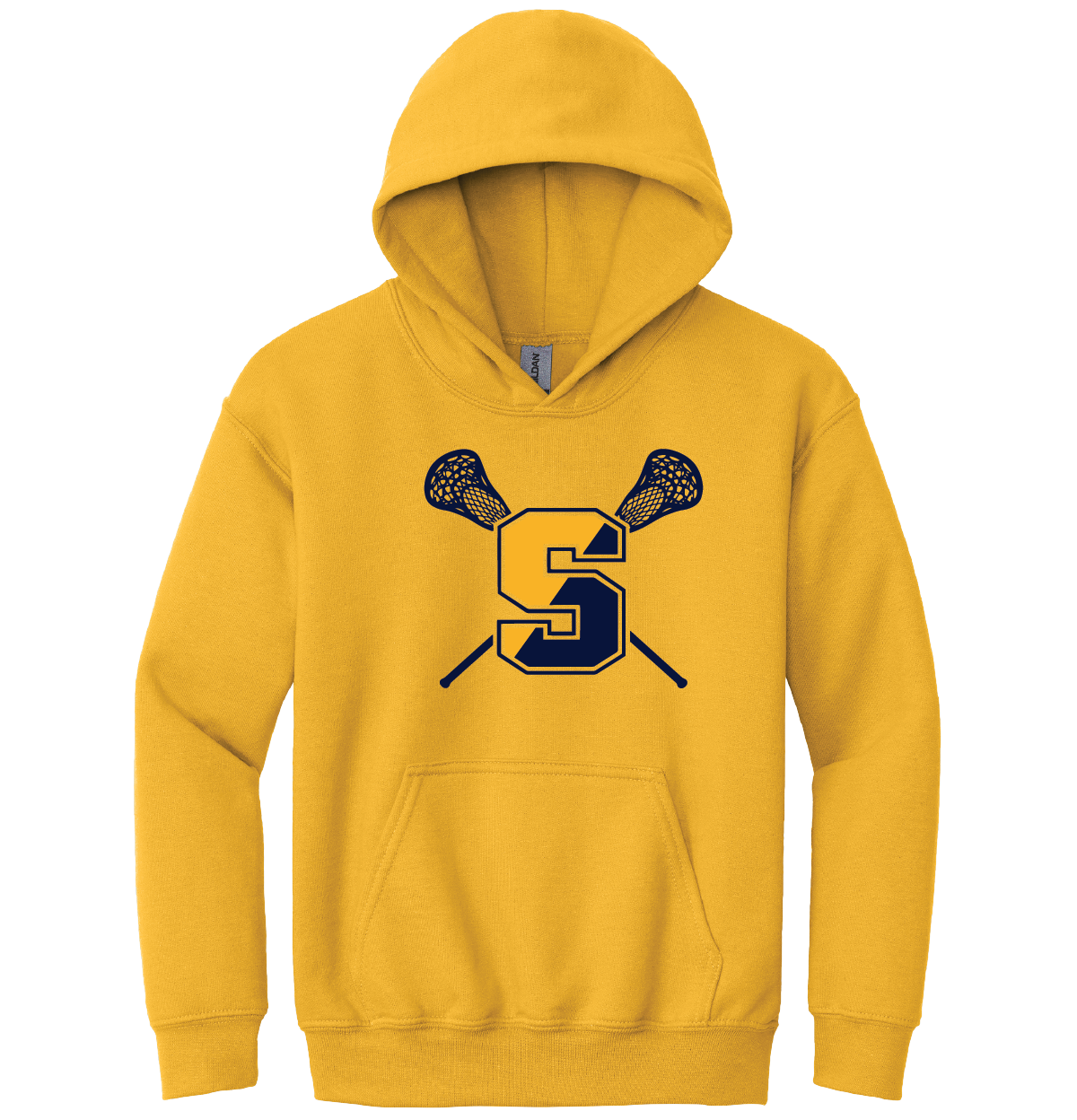 Hooded Sweatshirt: Simsbury Lacrosse Full Front Logo