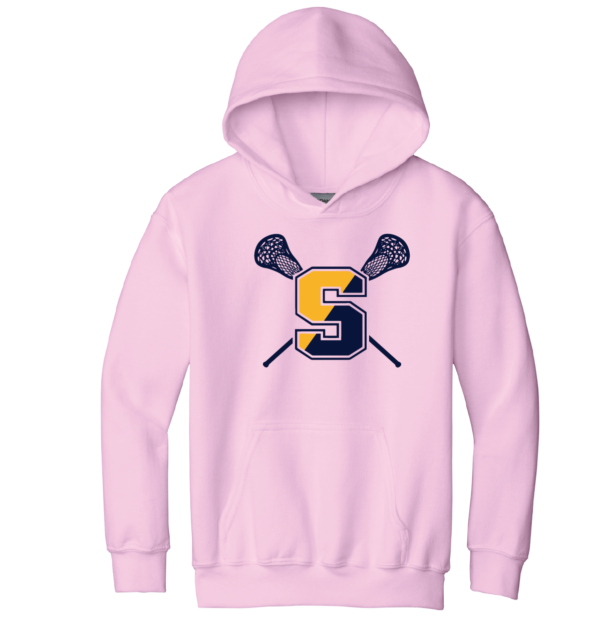 Hooded Sweatshirt: Simsbury Lacrosse Full Front Logo