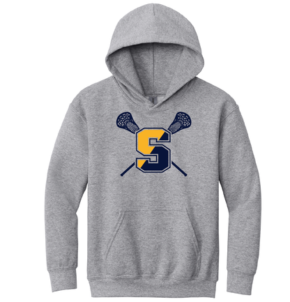 Hooded Sweatshirt: Simsbury Lacrosse Full Front Logo