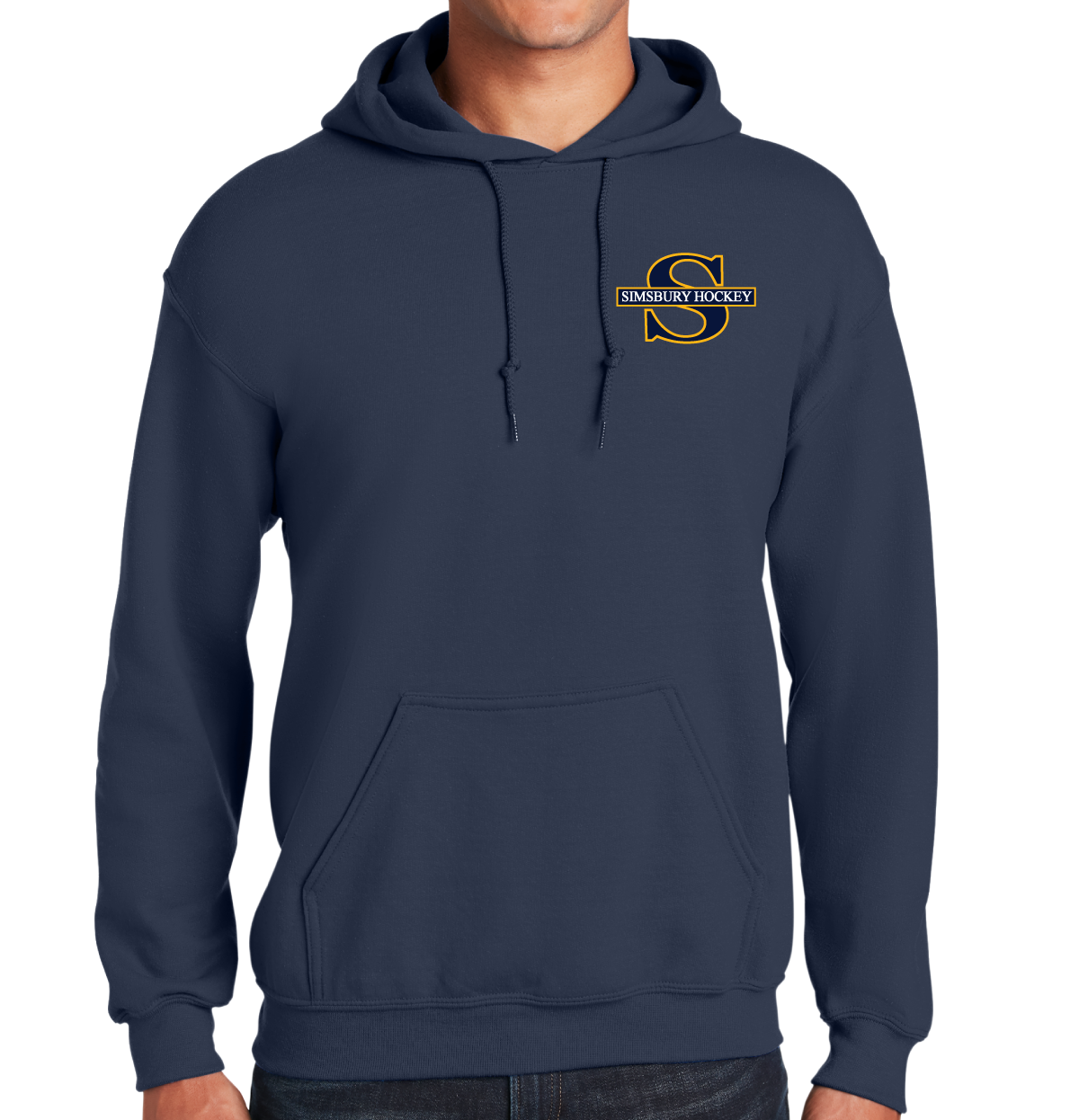 Hooded Sweatshirt: Simsbury Youth Hockey Left Chest Embroidered Logo
