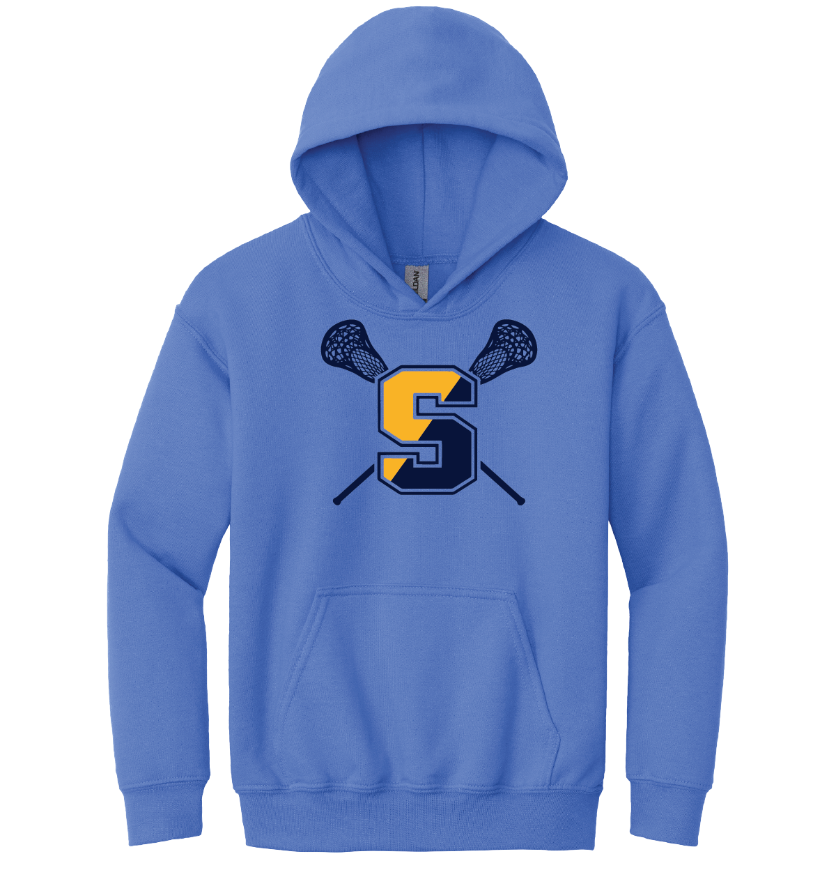 Hooded Sweatshirt: Simsbury Lacrosse Full Front Logo