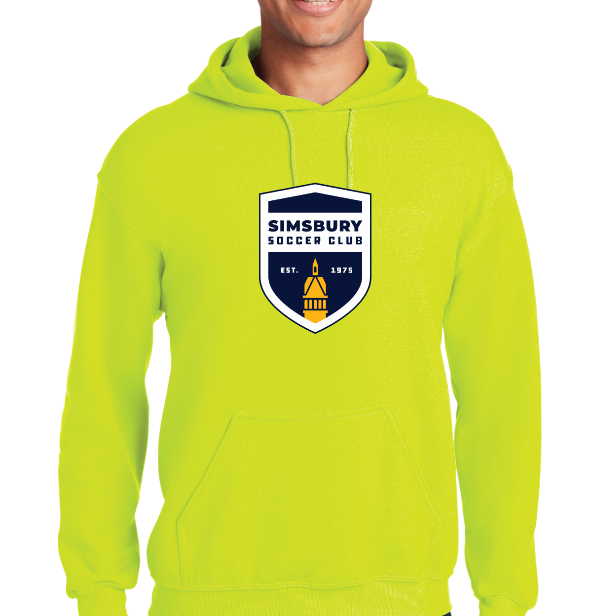 Hooded Sweatshirt: Simsbury Soccer Club Full Front Logo