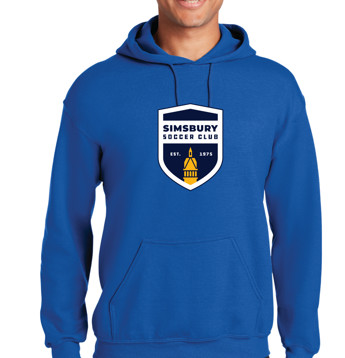 Hooded Sweatshirt: Simsbury Soccer Club Full Front Logo