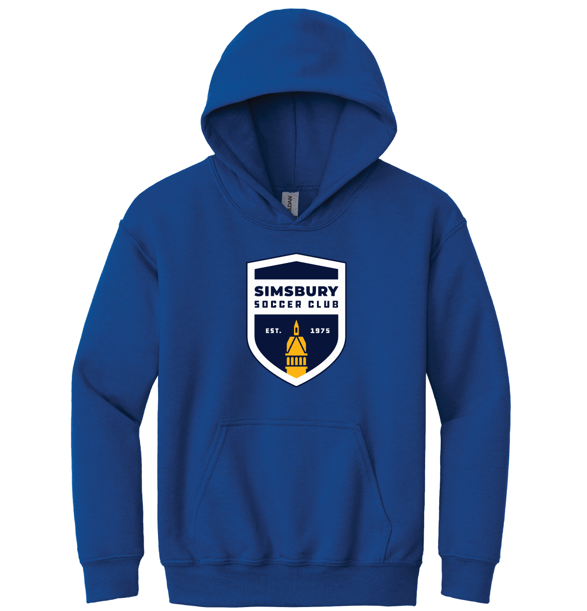 Hooded Sweatshirt: Simsbury Soccer Club Full Front Logo