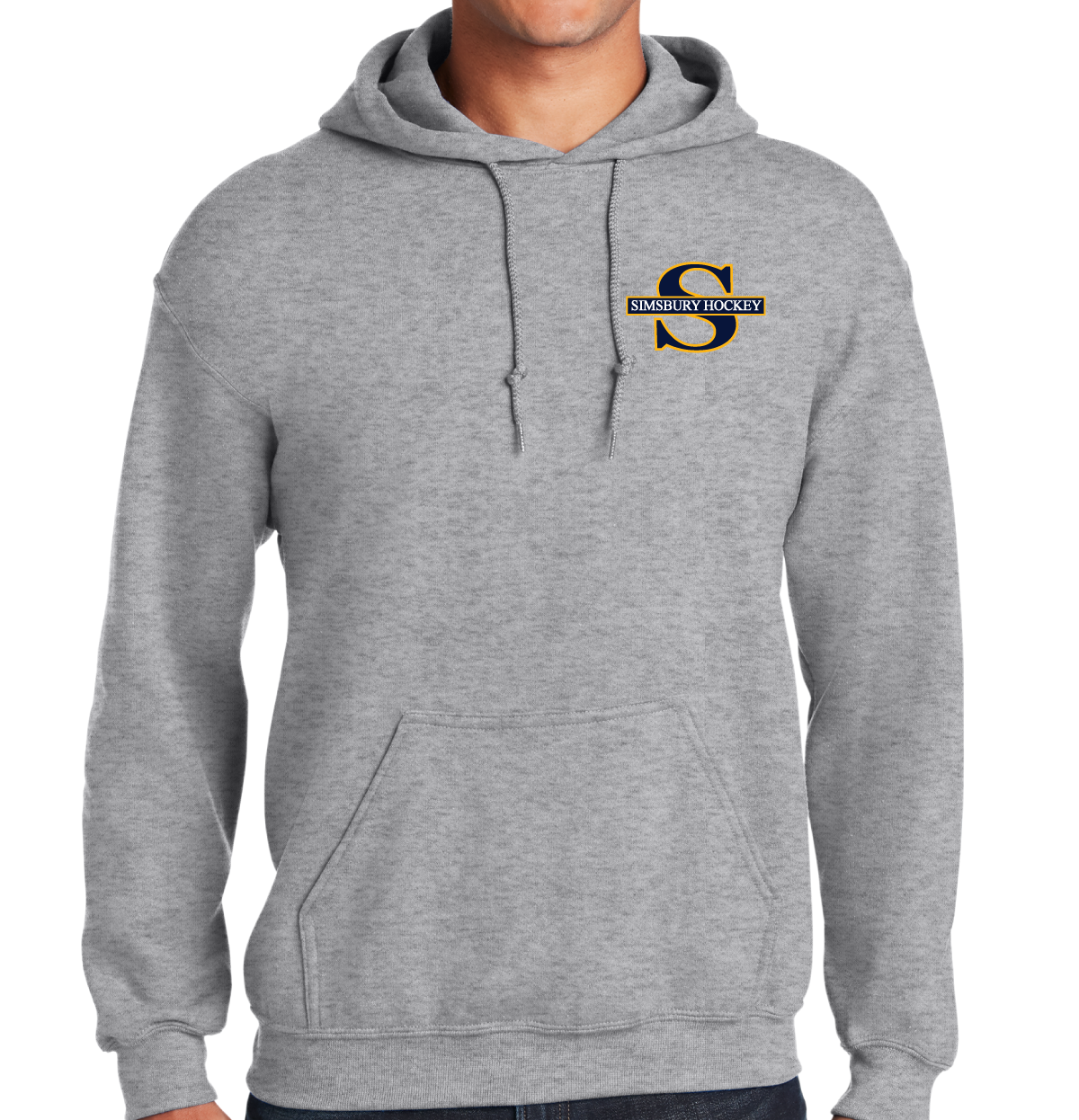 Hooded Sweatshirt: Simsbury Youth Hockey Left Chest Embroidered Logo