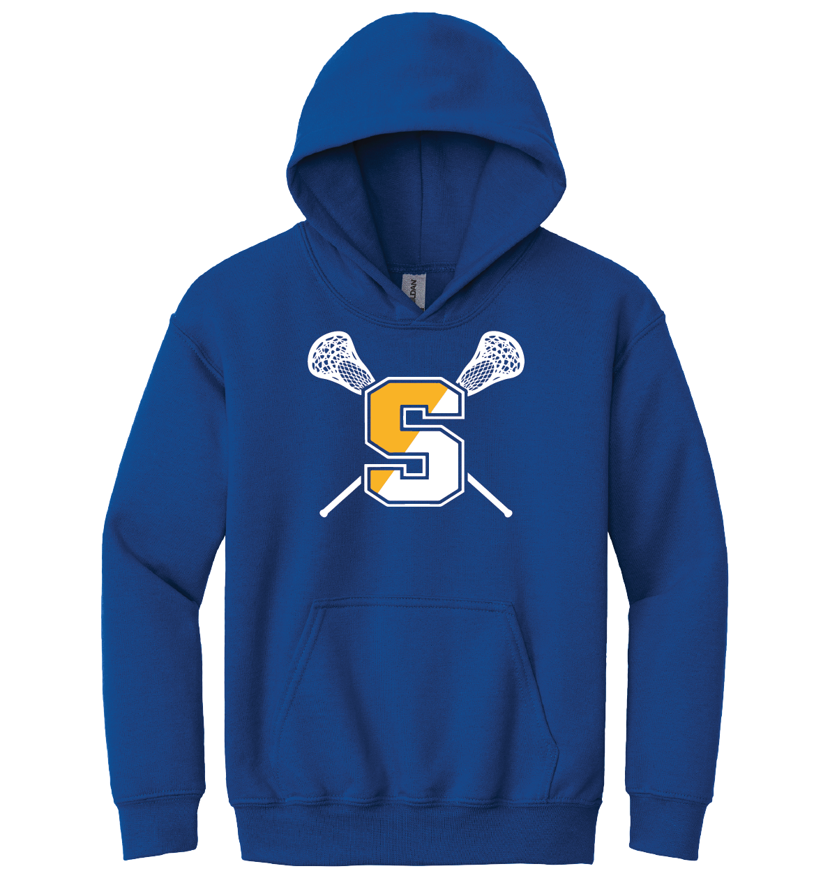 Hooded Sweatshirt: Simsbury Lacrosse Full Front Logo