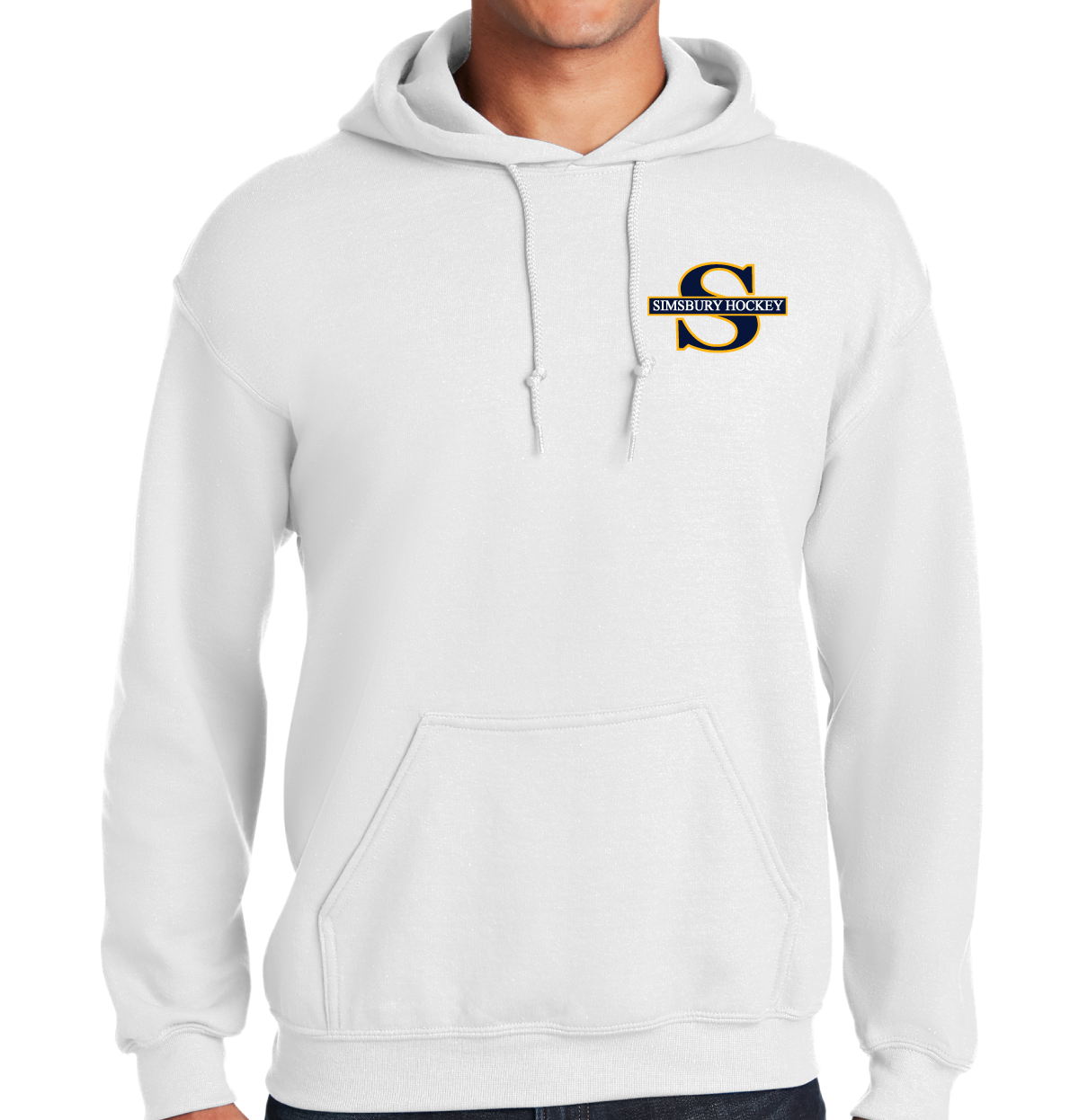 Hooded Sweatshirt: Simsbury Youth Hockey Left Chest Embroidered Logo