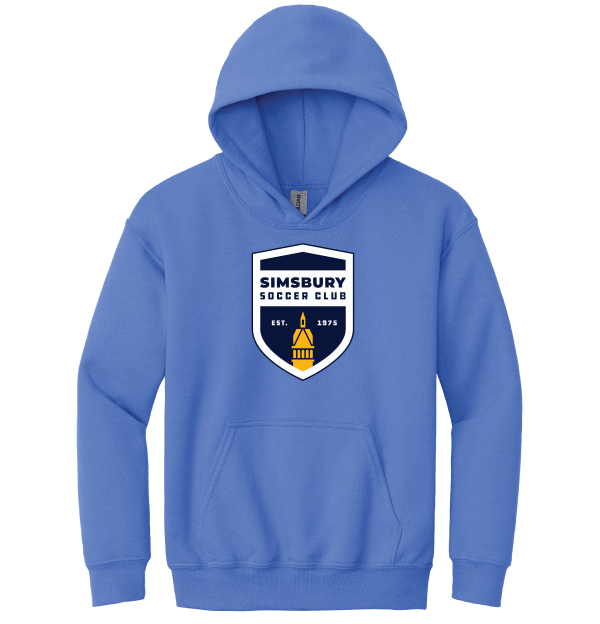 Hooded Sweatshirt: Simsbury Soccer Club Full Front Logo