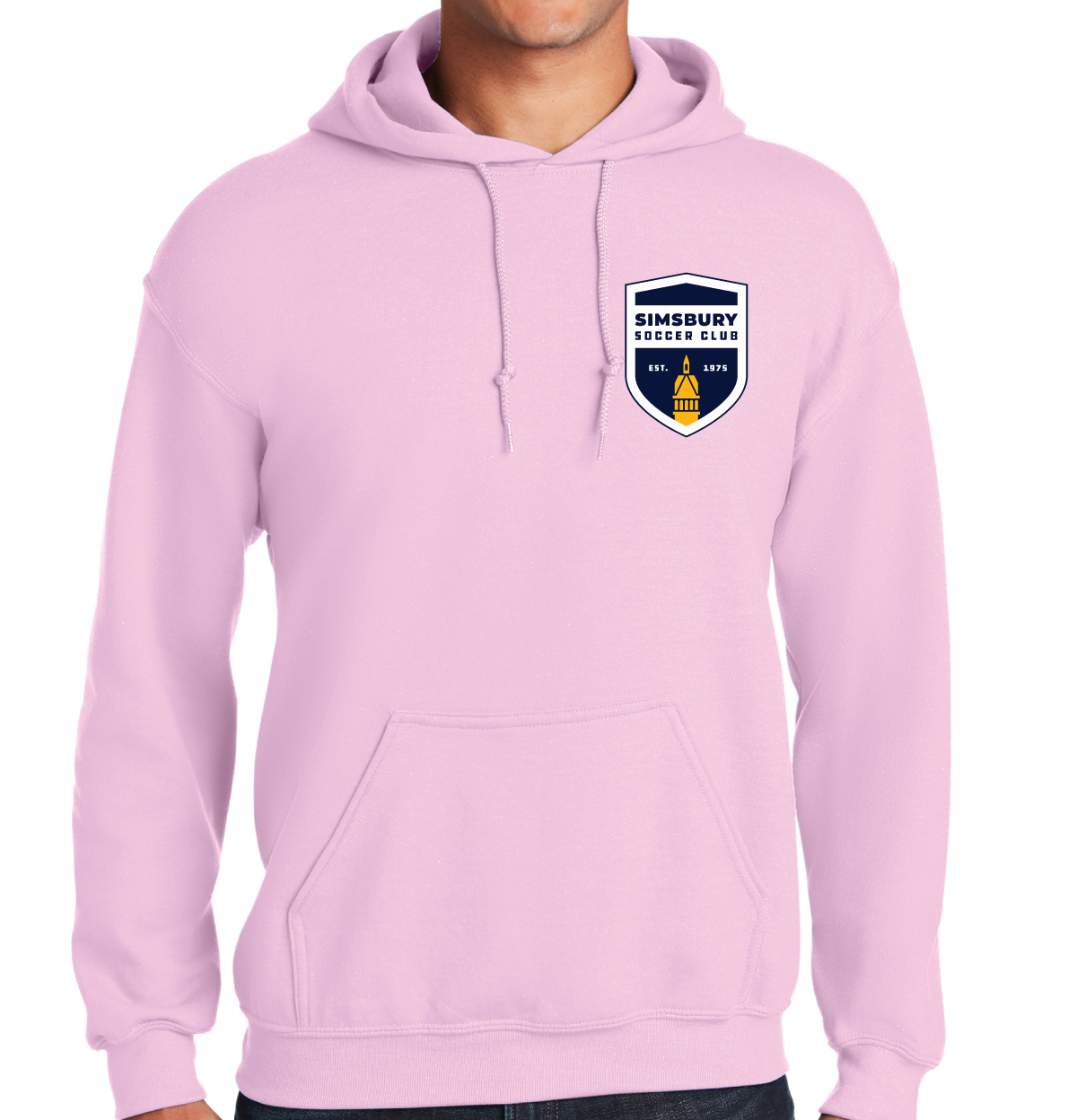 Hooded Sweatshirt: Simsbury Soccer Club Left Chest Embroidered Logo