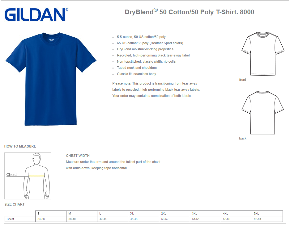 Bloomfield Democrats: Gildan 50/50 T Shirt