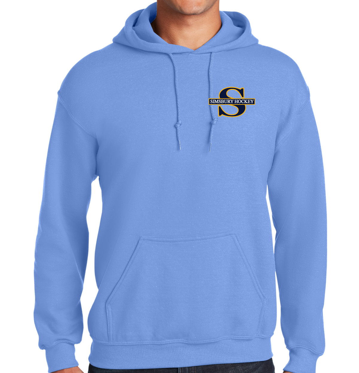Hooded Sweatshirt: Simsbury Youth Hockey Left Chest Embroidered Logo