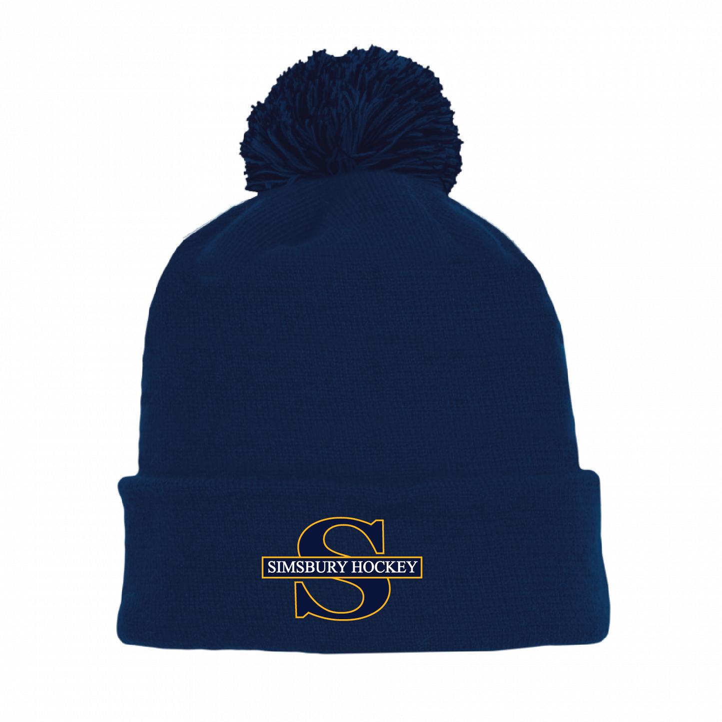 Athletic Knit Winter Pom Hat: Simsbury Youth Hockey