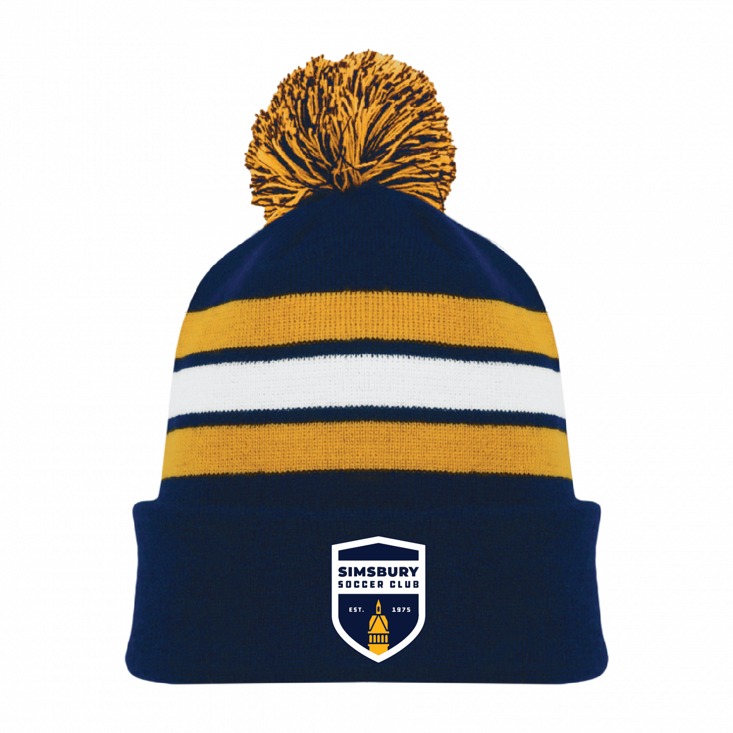 Athletic Knit Winter Pom Hat: Simsbury Soccer Club