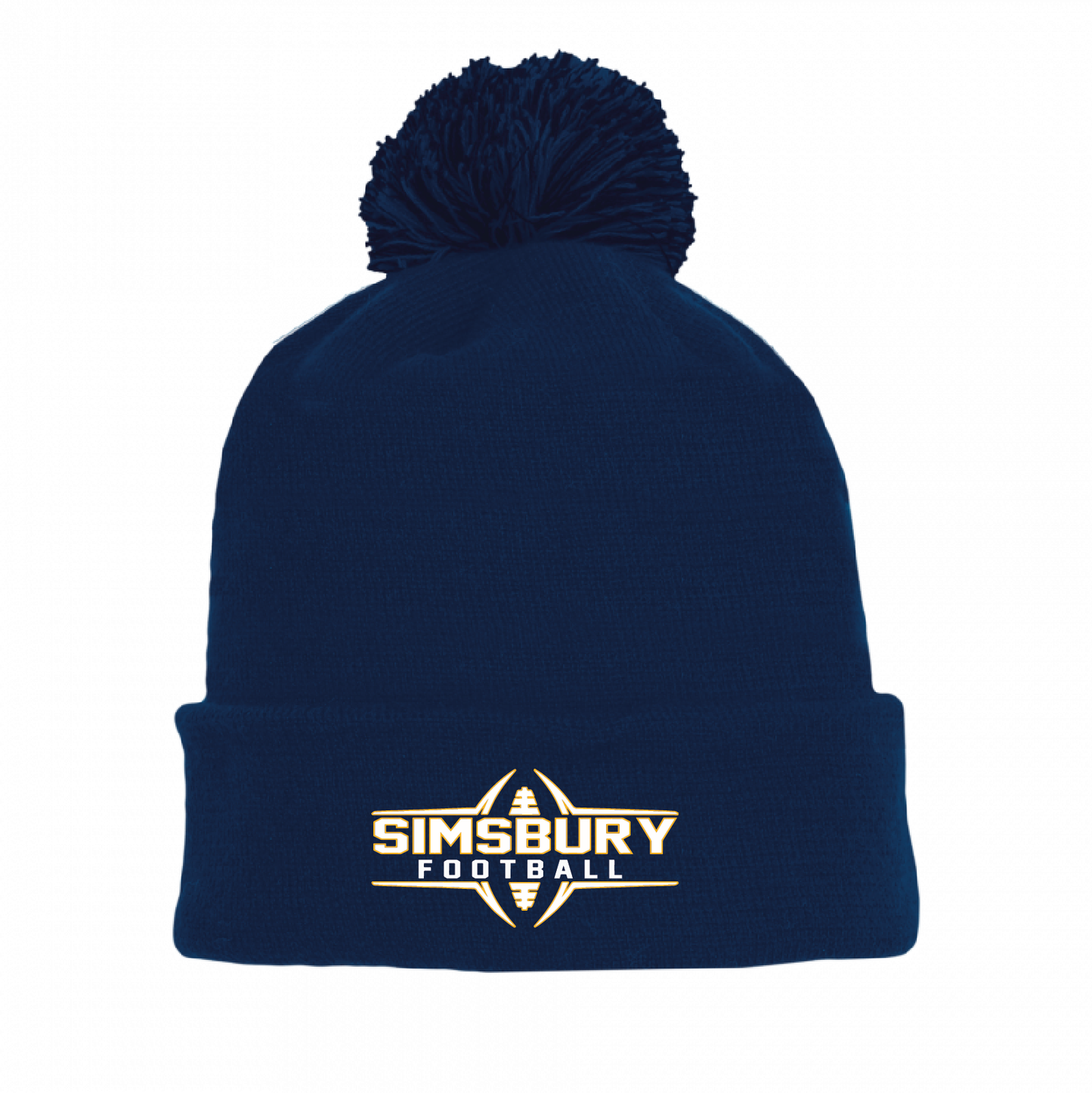 Athletic Knit Winter Pom Hat: Simsbury Football