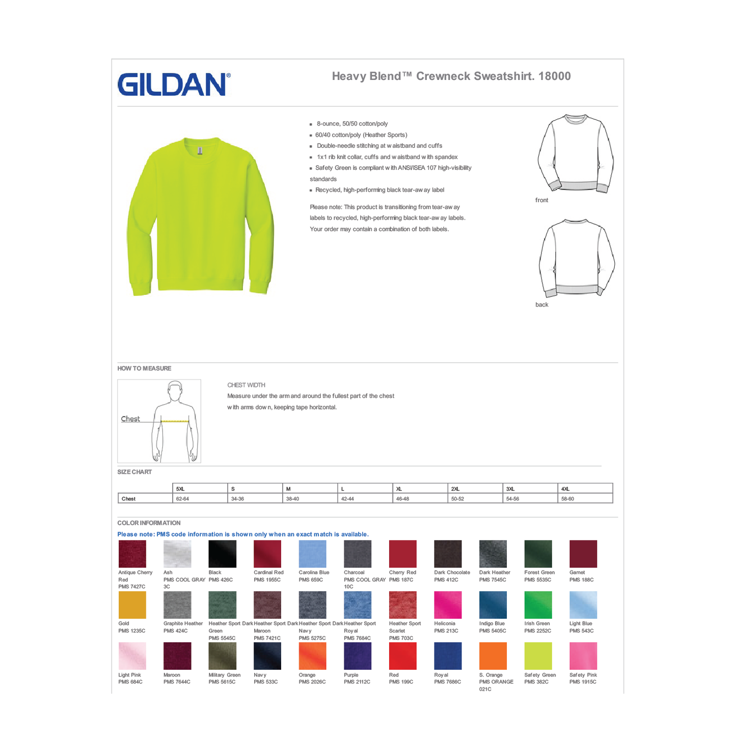 Bloomfield Democrats: Gildan Heavy Blend Crewneck Sweatshirt