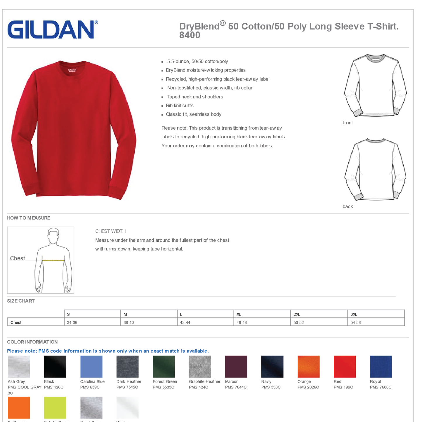 Bloomfield Democrats: Gildan 50/50 Long Sleeve T Shirt