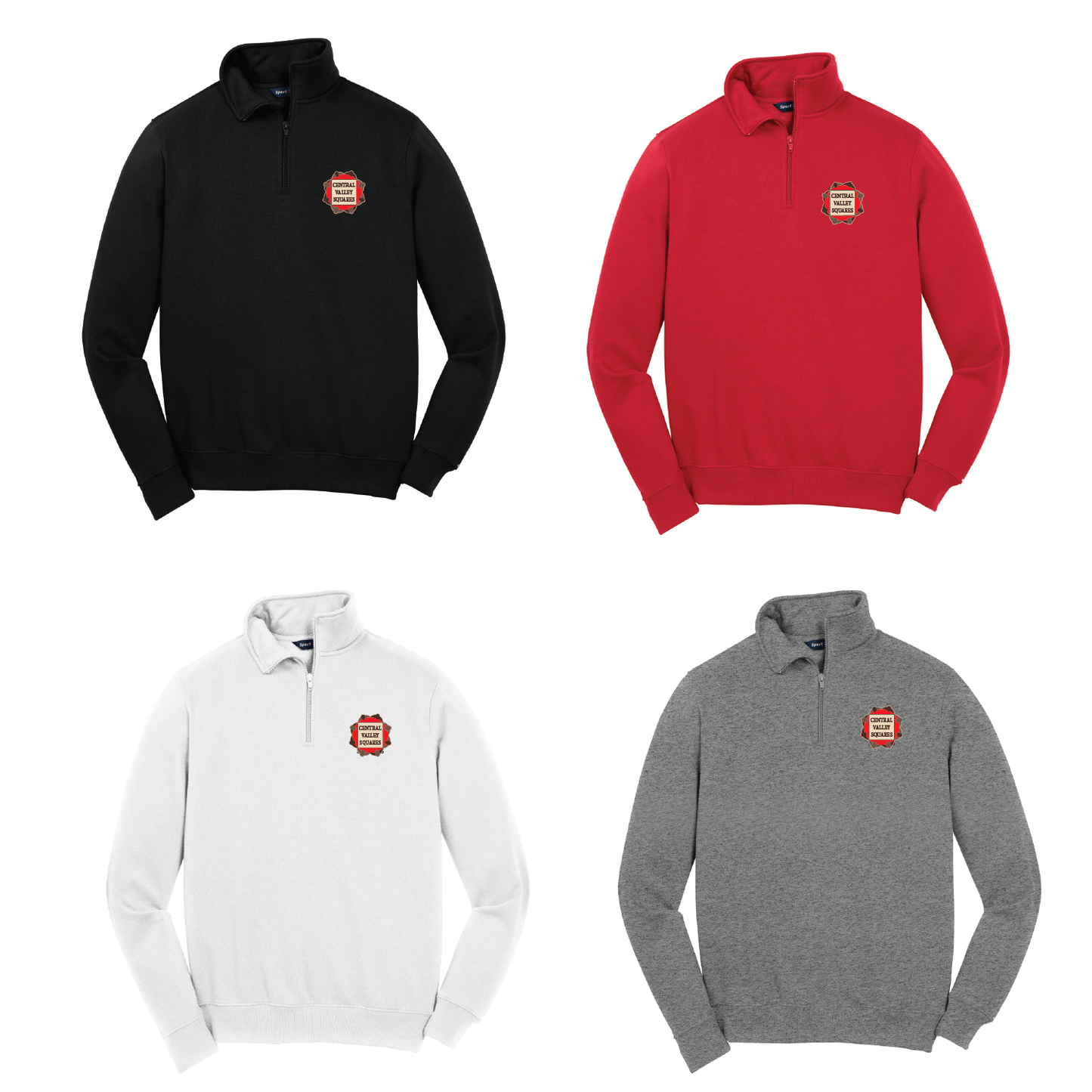 Central Valley Squares 1/4 Zip Sweatshirt: Mens