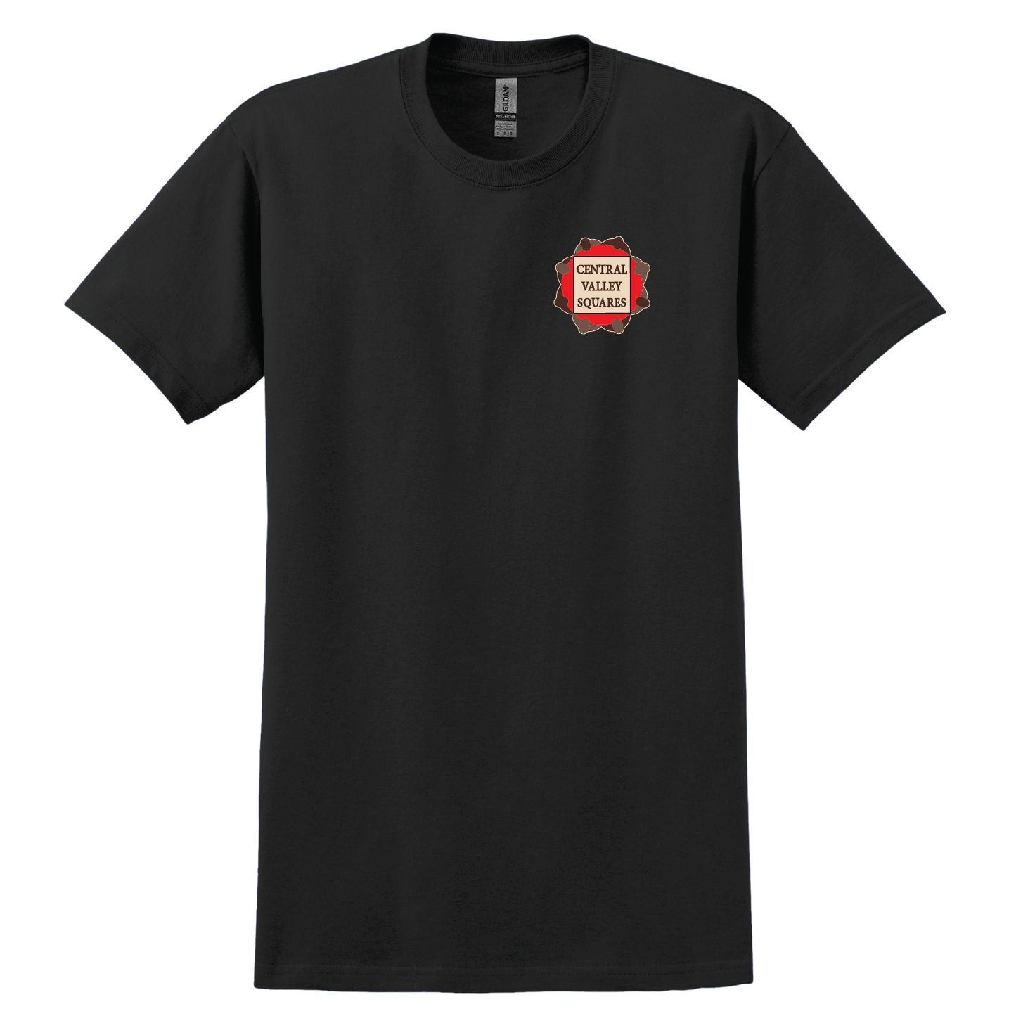Central Valley Squares T Shirt: Mens Cotton Tee Left Chest Logo