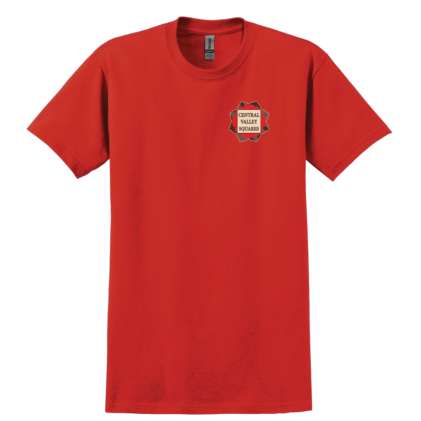 Central Valley Squares T Shirt: Mens Cotton Tee Left Chest Logo