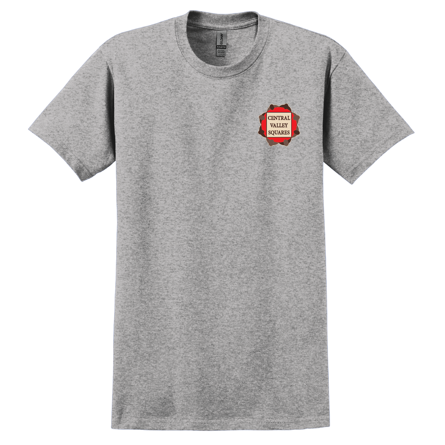 Central Valley Squares T Shirt: Mens Cotton Tee Left Chest Logo