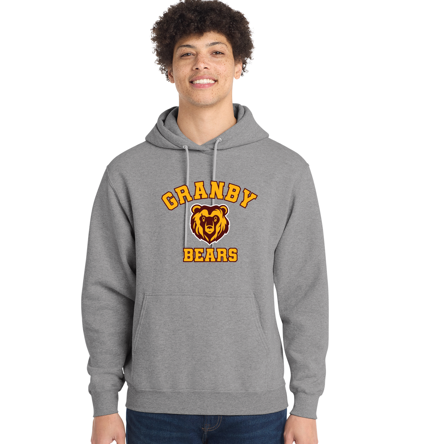 Granby Bears PTO: Youth & Adult Port & Co™ Core Fleece Pullover Hooded Sweatshirt. PC78H