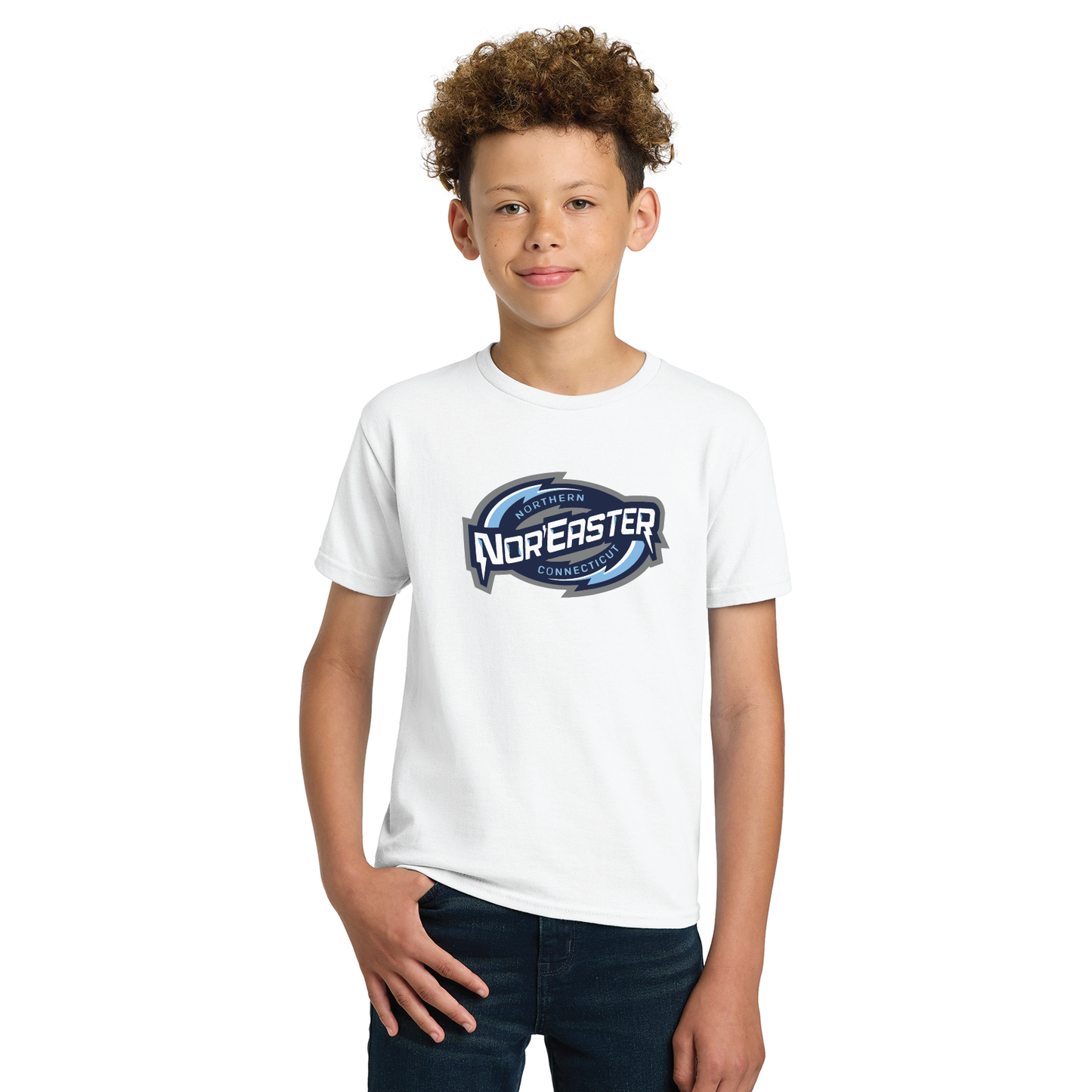 Noreaster Hockey: Cotton T-Shirt with Logo Youth & Adult Sizes