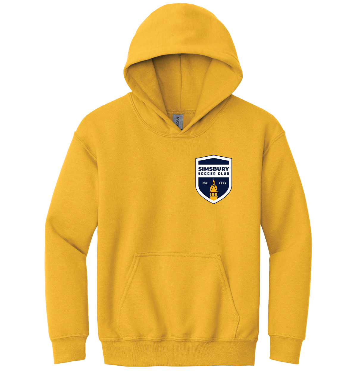 Hooded Sweatshirt: Simsbury Soccer Club Left Chest Embroidered Logo