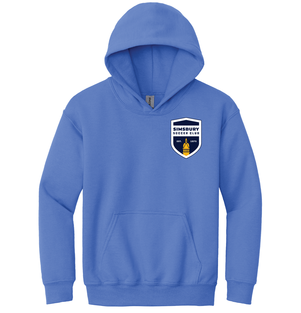 Hooded Sweatshirt: Simsbury Soccer Club Left Chest Embroidered Logo