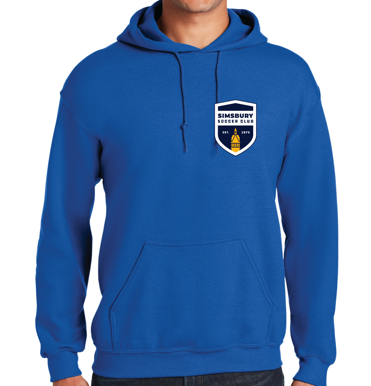 Hooded Sweatshirt: Simsbury Soccer Club Left Chest Embroidered Logo