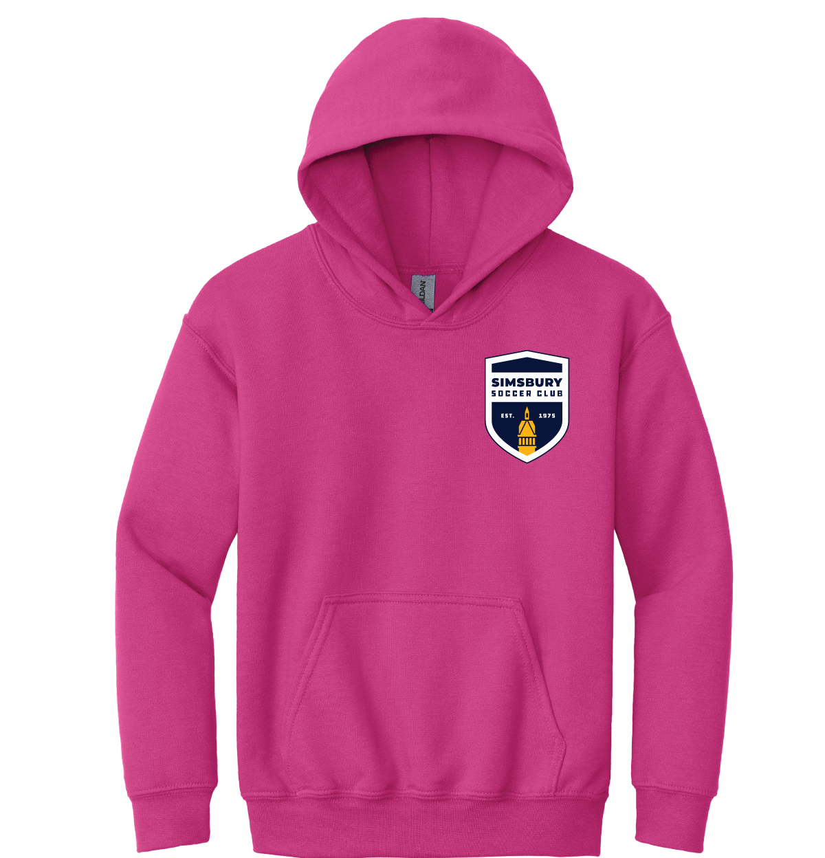 Hooded Sweatshirt: Simsbury Soccer Club Left Chest Embroidered Logo