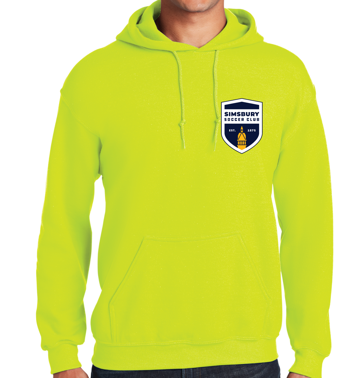 Hooded Sweatshirt: Simsbury Soccer Club Left Chest Embroidered Logo