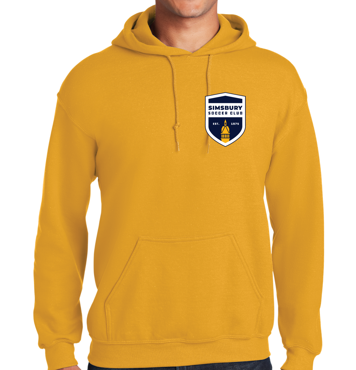 Hooded Sweatshirt: Simsbury Soccer Club Left Chest Embroidered Logo