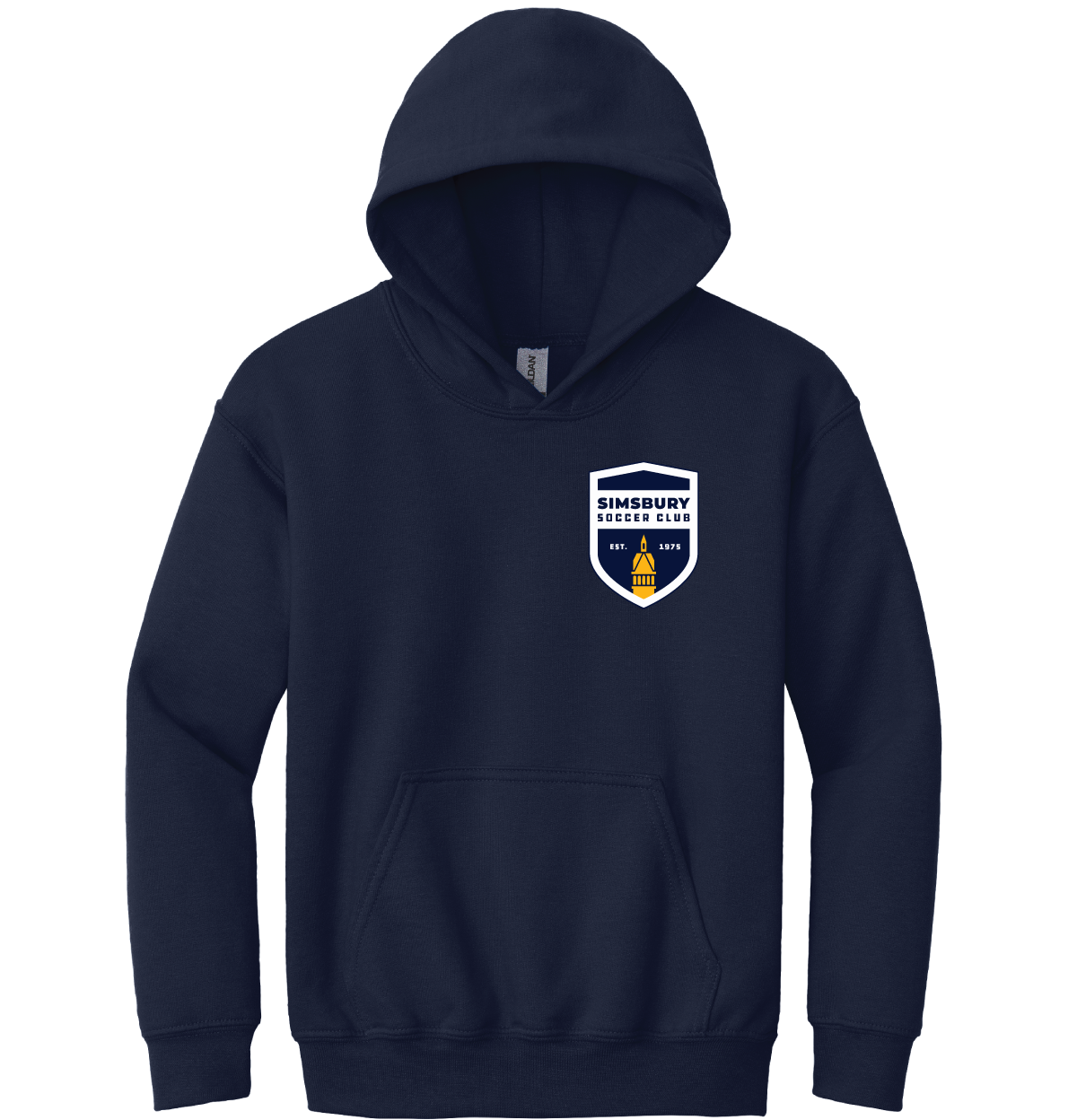 Hooded Sweatshirt: Simsbury Soccer Club Left Chest Embroidered Logo