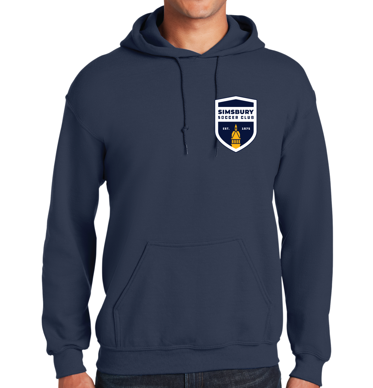 Hooded Sweatshirt: Simsbury Soccer Club Left Chest Embroidered Logo