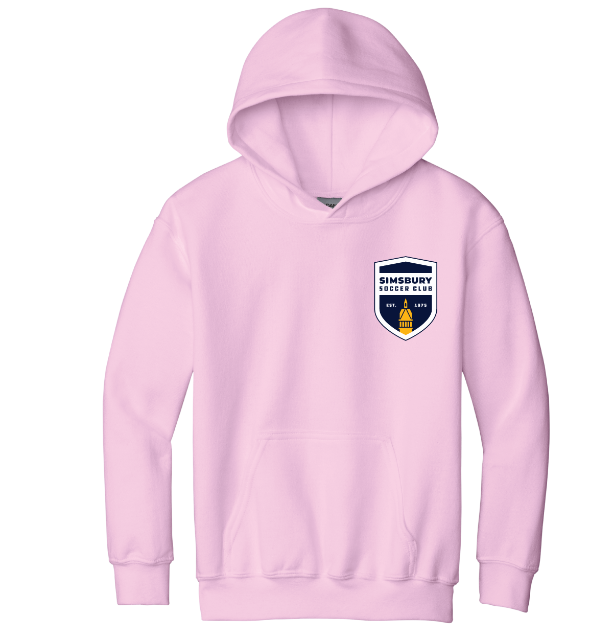 Hooded Sweatshirt: Simsbury Soccer Club Left Chest Embroidered Logo