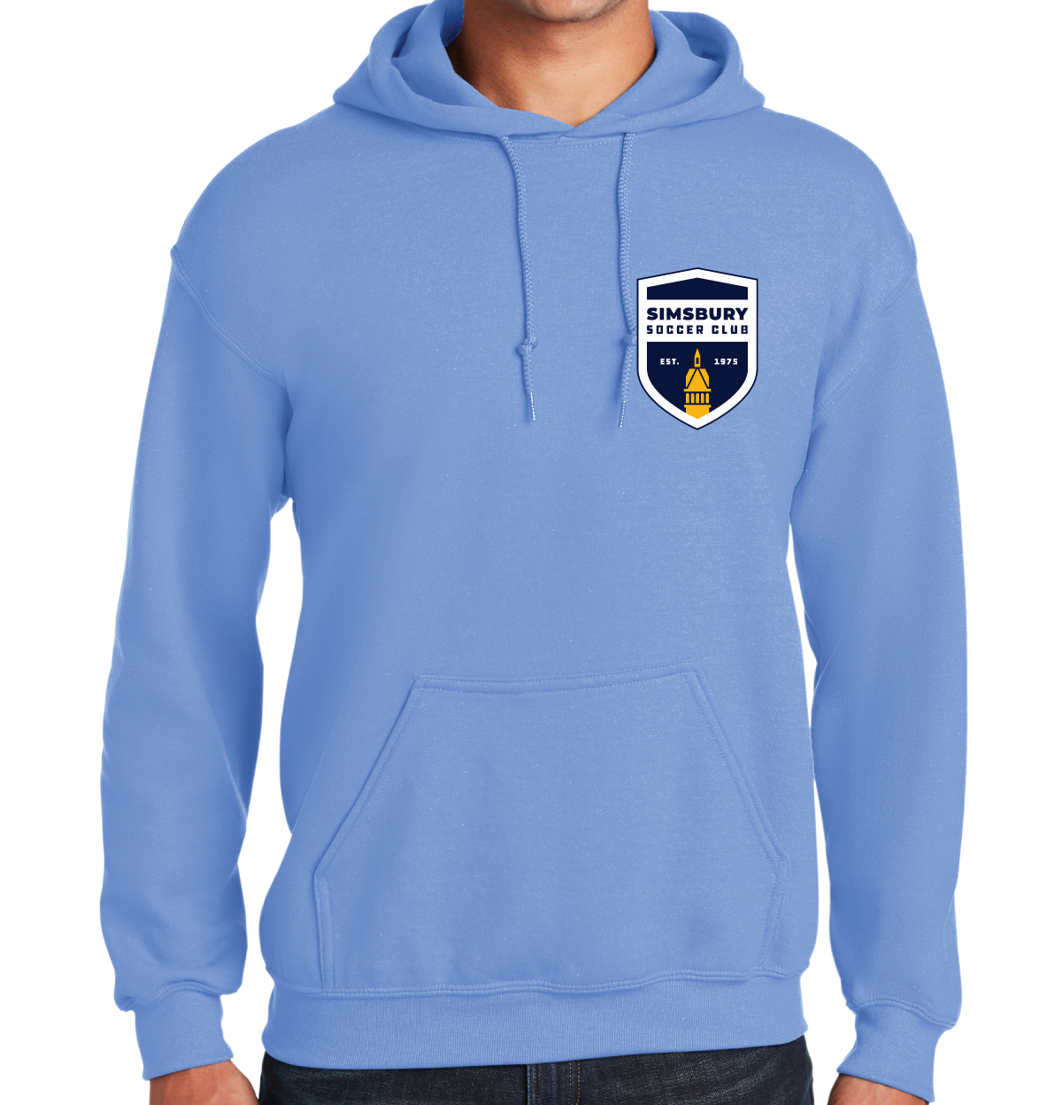 Hooded Sweatshirt: Simsbury Soccer Club Left Chest Embroidered Logo