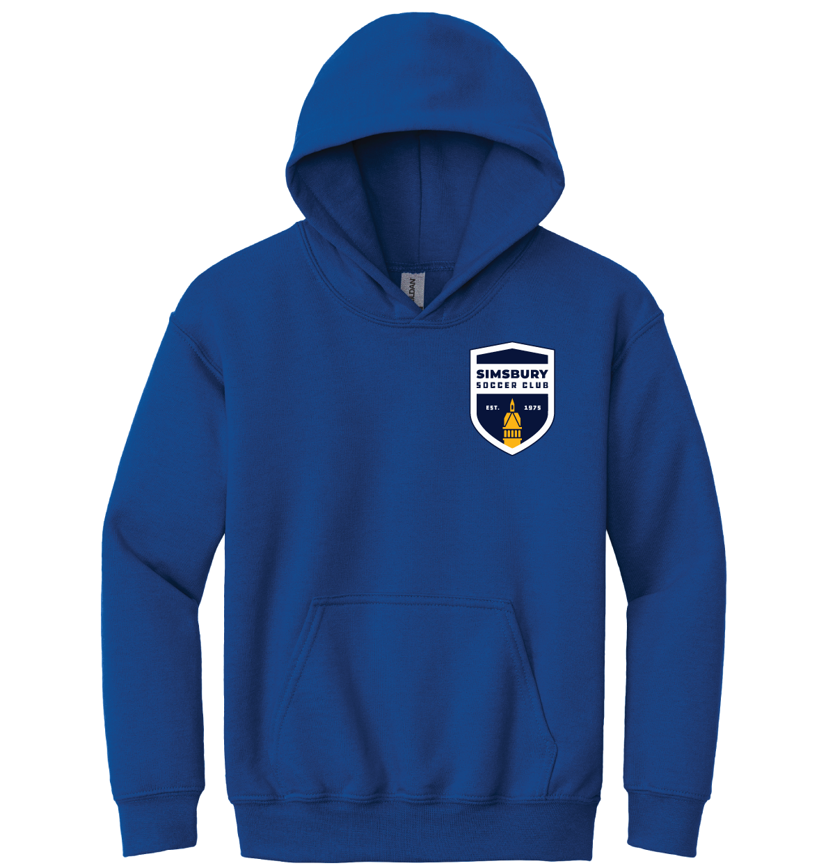 Hooded Sweatshirt: Simsbury Soccer Club Left Chest Embroidered Logo