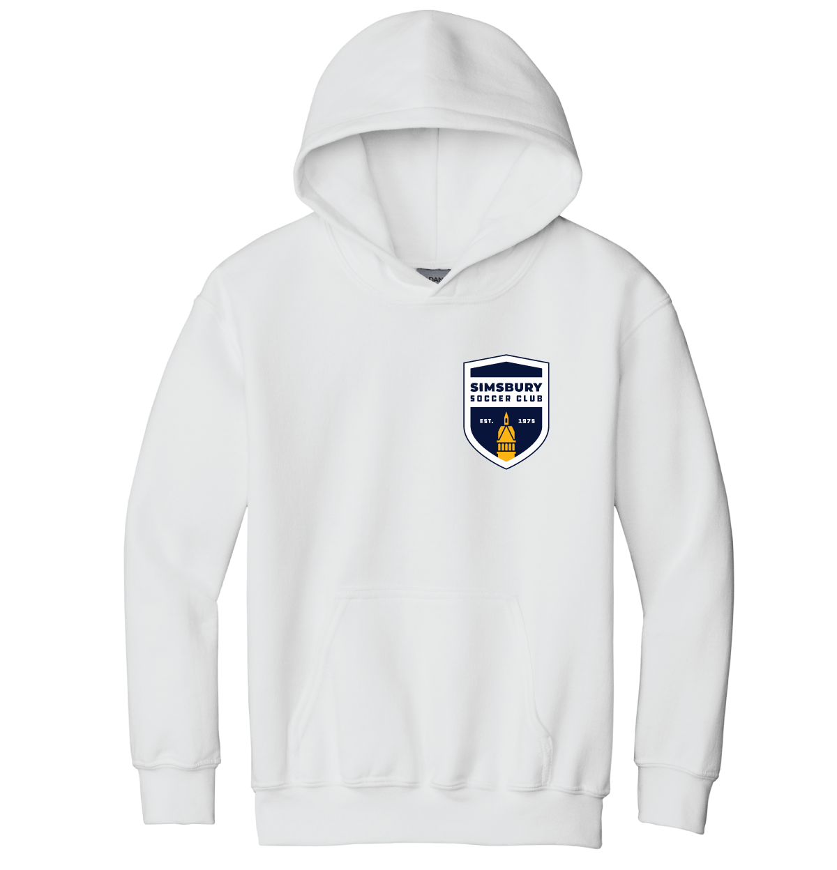 Hooded Sweatshirt: Simsbury Soccer Club Left Chest Embroidered Logo