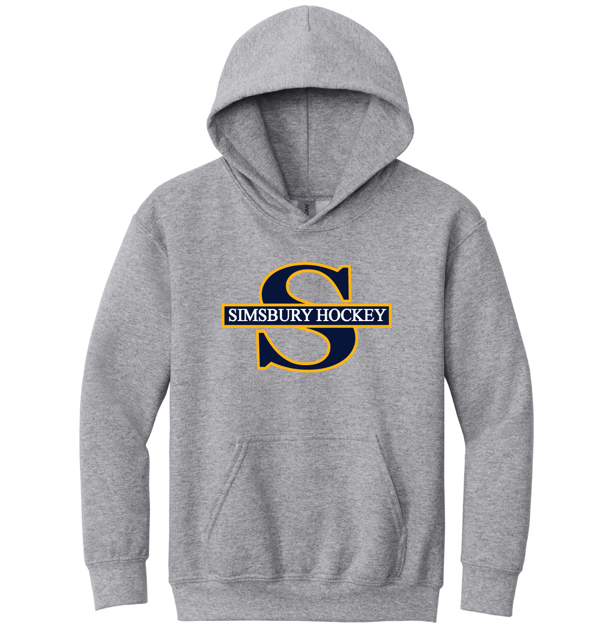 Hooded Sweatshirt: Simsbury Youth Hockey Full Front Logo