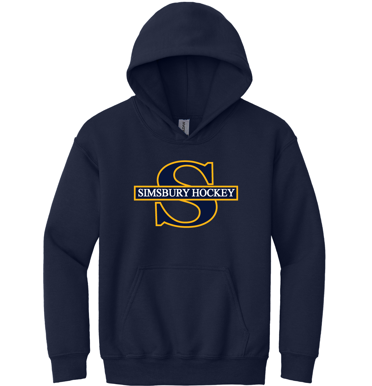 Hooded Sweatshirt: Simsbury Youth Hockey Full Front Logo