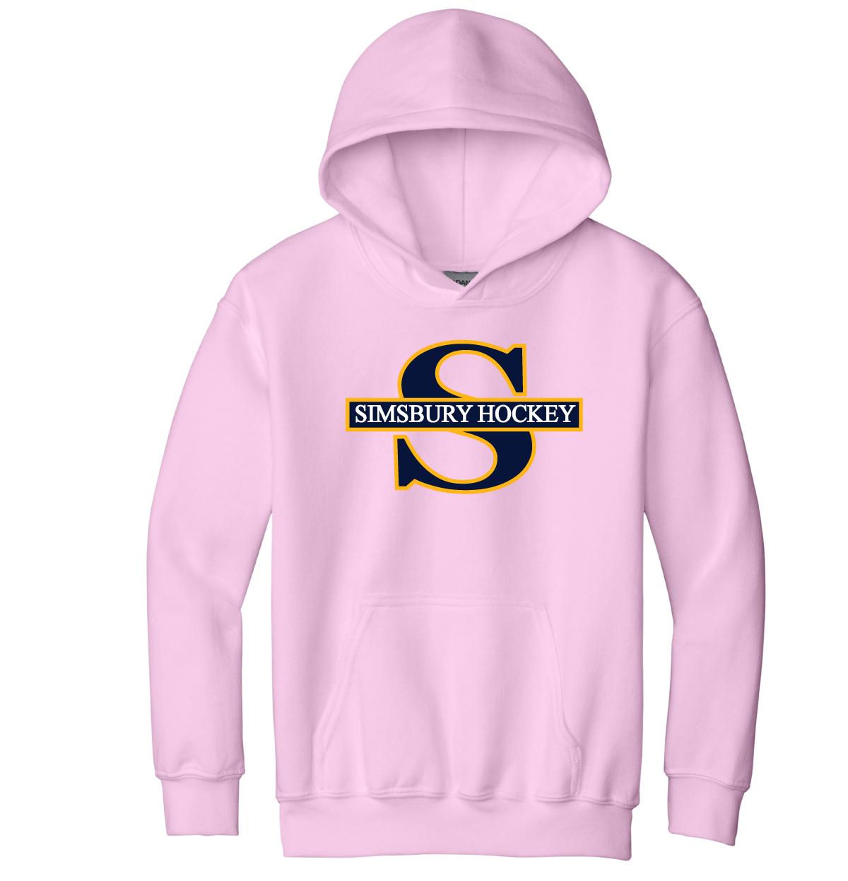 Hooded Sweatshirt: Simsbury Youth Hockey Full Front Logo