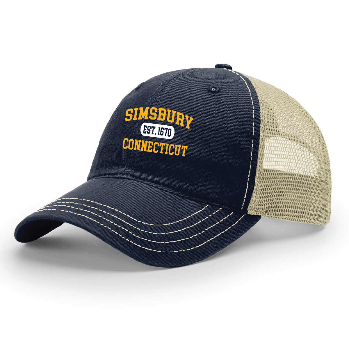 Hat: Soft Front Snapback Simsbury CT Est. 1670