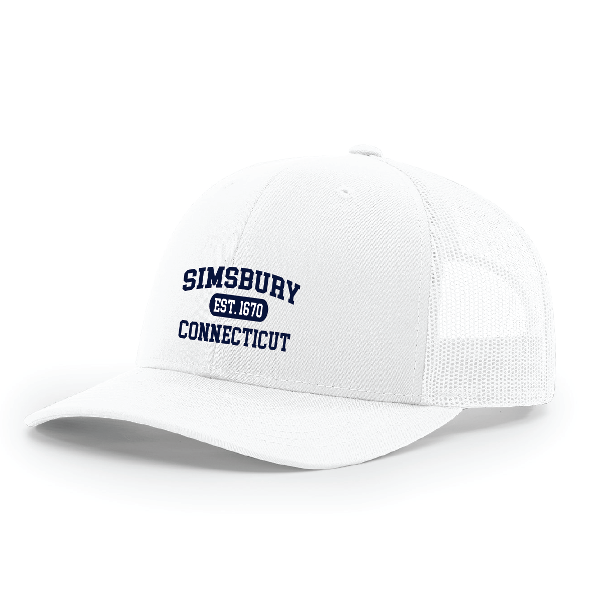 Hat: Trucker Snapback Simsbury CT Est. 1670