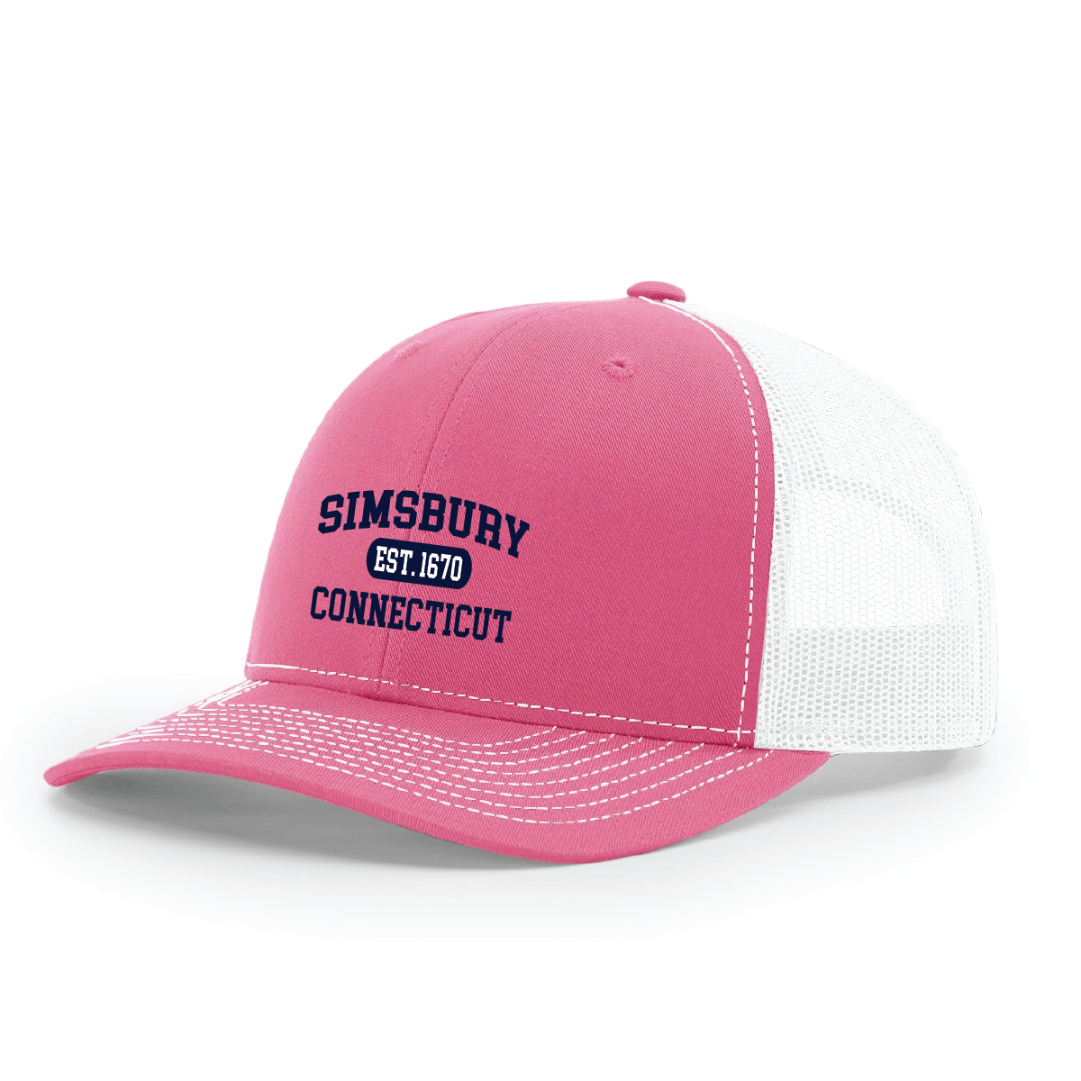 Hat: Trucker Snapback Simsbury CT Est. 1670