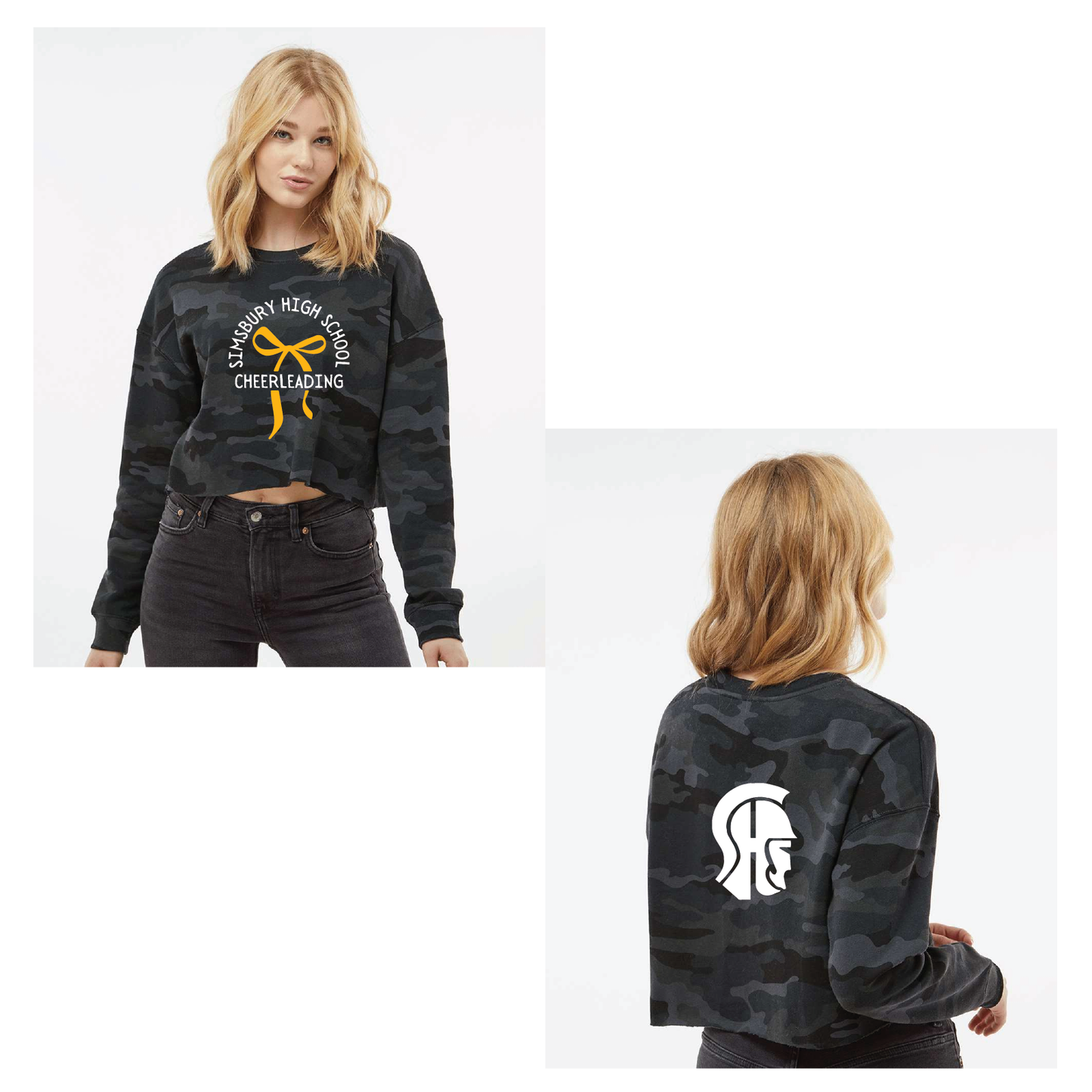 SHS Cheer: Choose your Logo! Women's Lightweight Crop Crewneck Sweatshirt - AFX24CRP