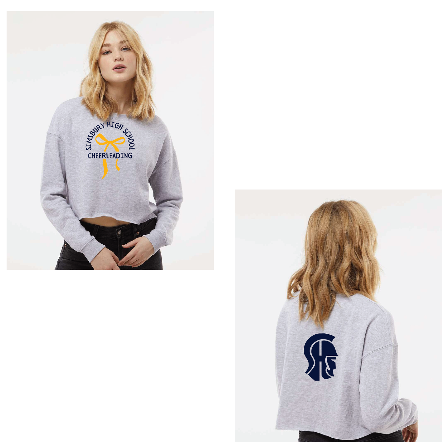 SHS Cheer: Choose your Logo! Women's Lightweight Crop Crewneck Sweatshirt - AFX24CRP