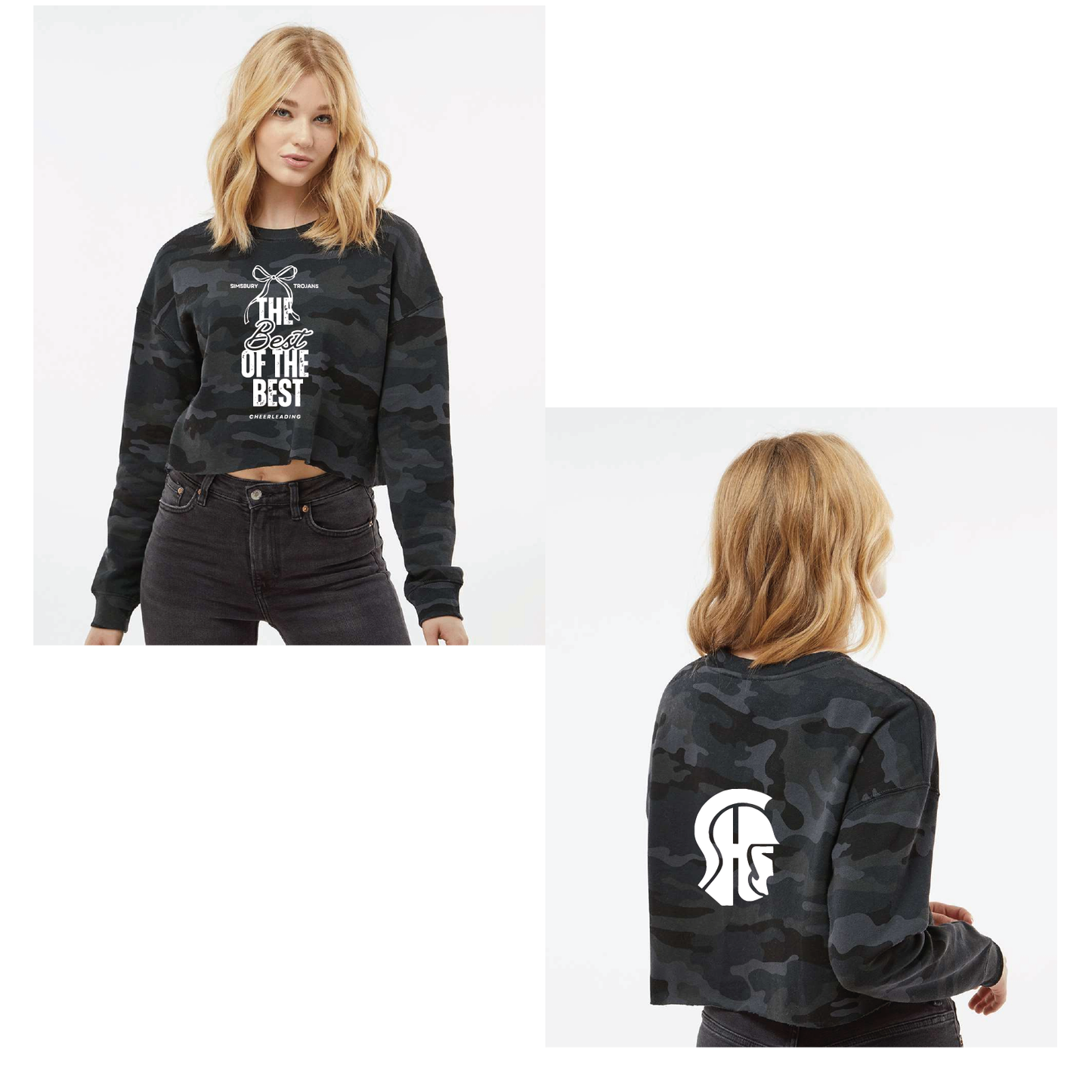 SHS Cheer: Choose your Logo! Women's Lightweight Crop Crewneck Sweatshirt - AFX24CRP