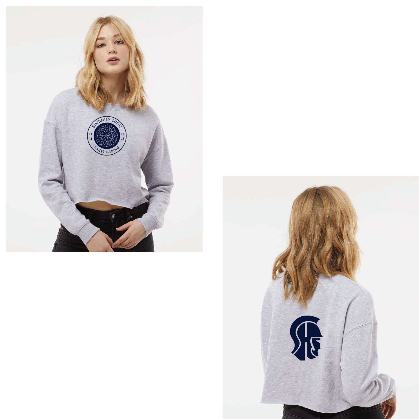SHS Cheer: Choose your Logo! Women's Lightweight Crop Crewneck Sweatshirt - AFX24CRP