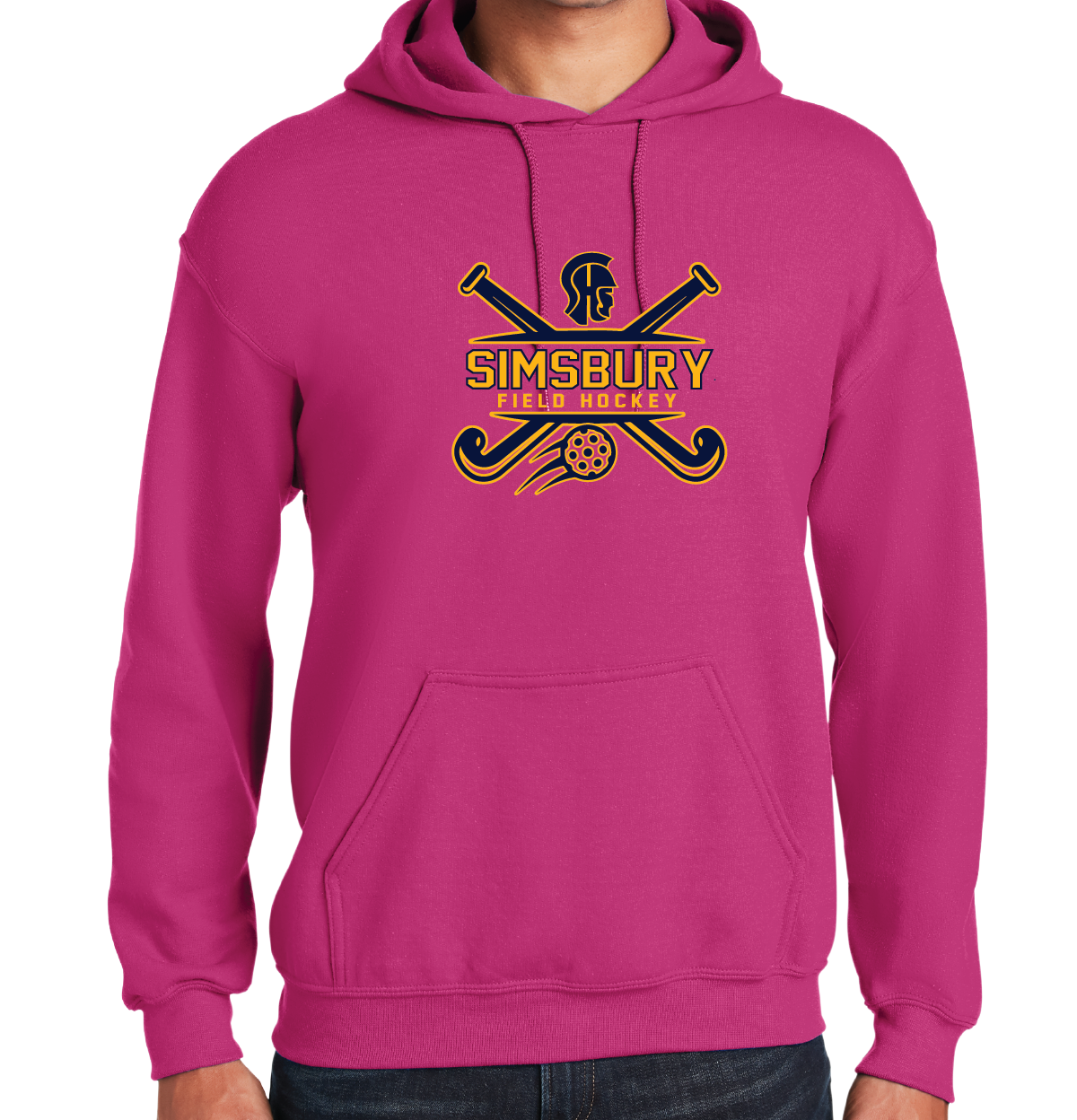 PINK Hooded Sweatshirt Gildan 50/50: SHS Field Hockey Front Logo