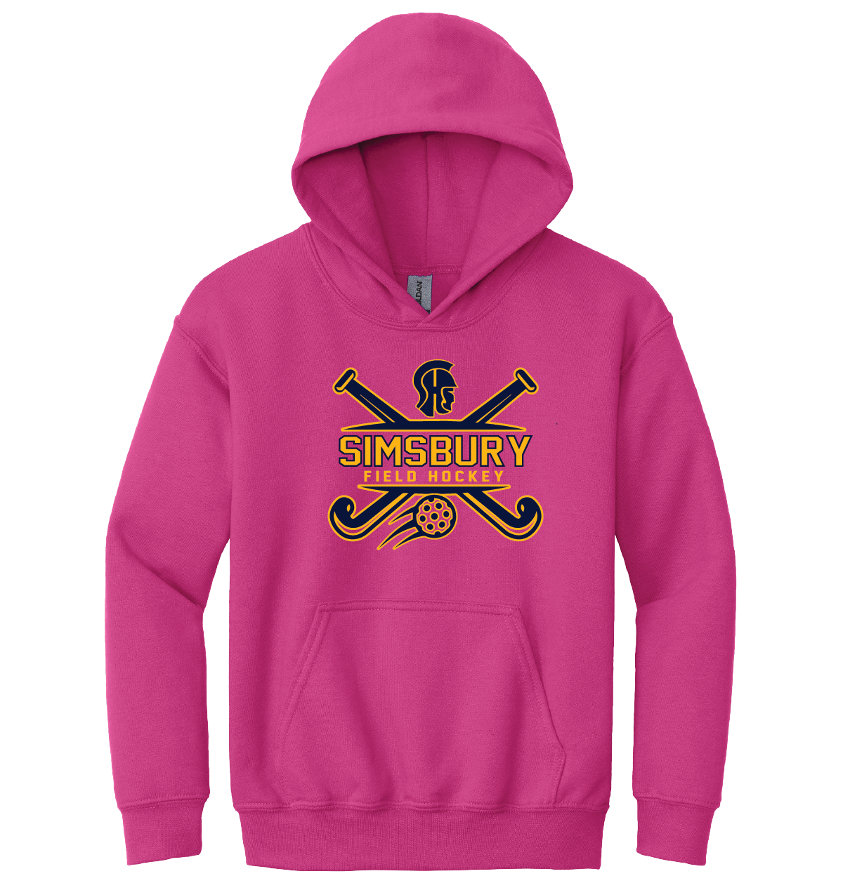 PINK Hooded Sweatshirt Gildan 50/50: SHS Field Hockey Front Logo